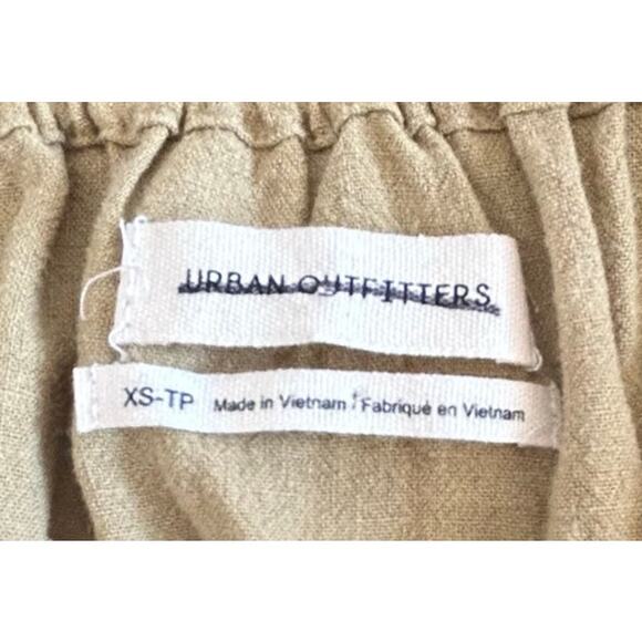 Urban Outfitters Malibu Romper Linen Blend Light Green Suspender Overall Size XS - Picture 8 of 9